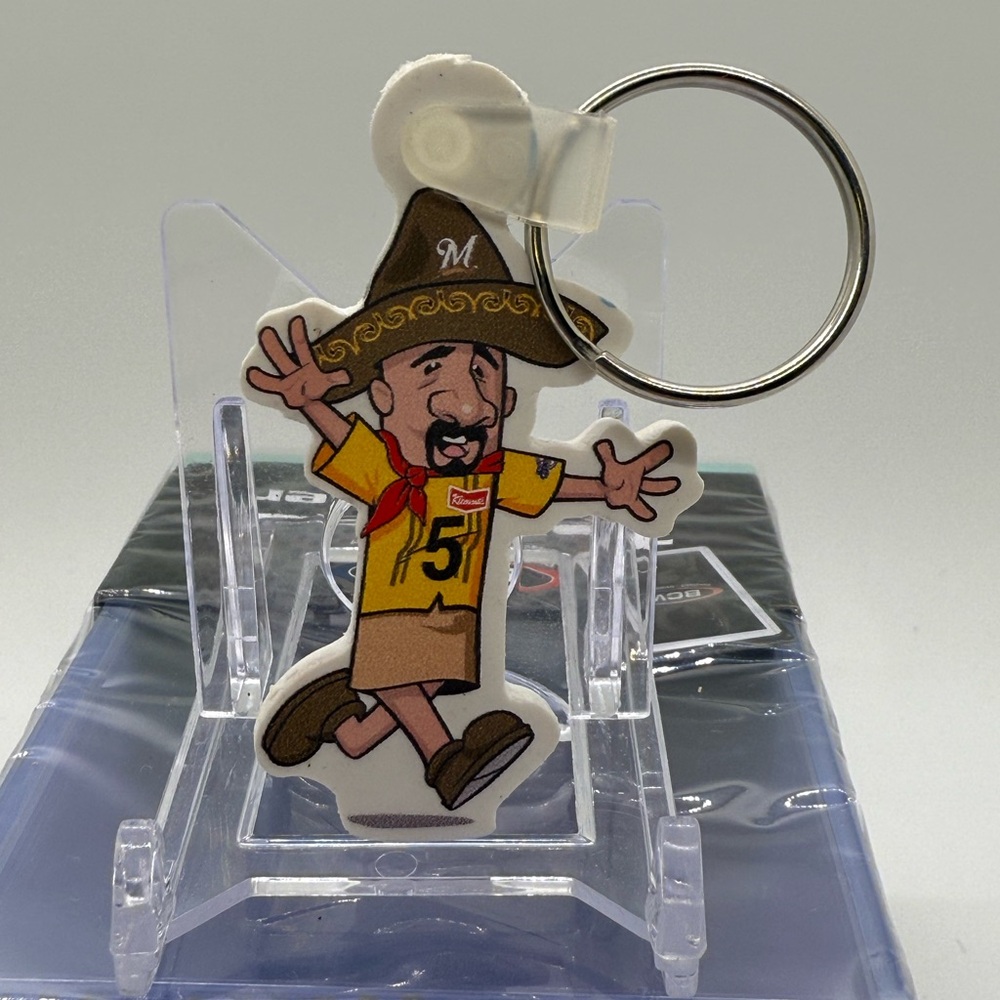 Milwaukee Brewers Racing Sausages Chorizo Keychain